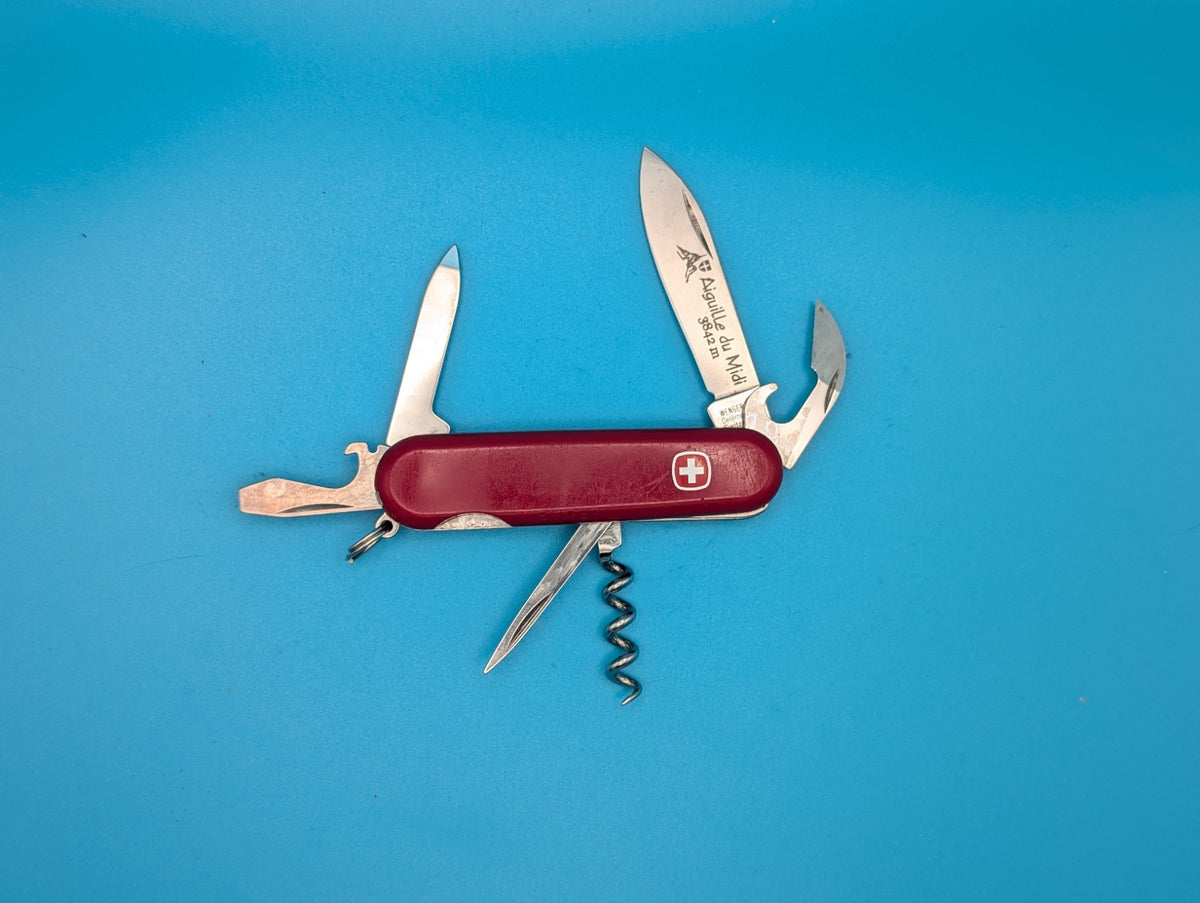 Wenger Commander Red Swiss Army Knife Multi Tool! *AIGUILLE DU MIDI*