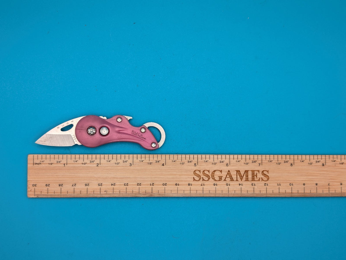 Buck Knives 756 Whittaker - Outdoor Keychain Knife Bottle Opener - Pink!