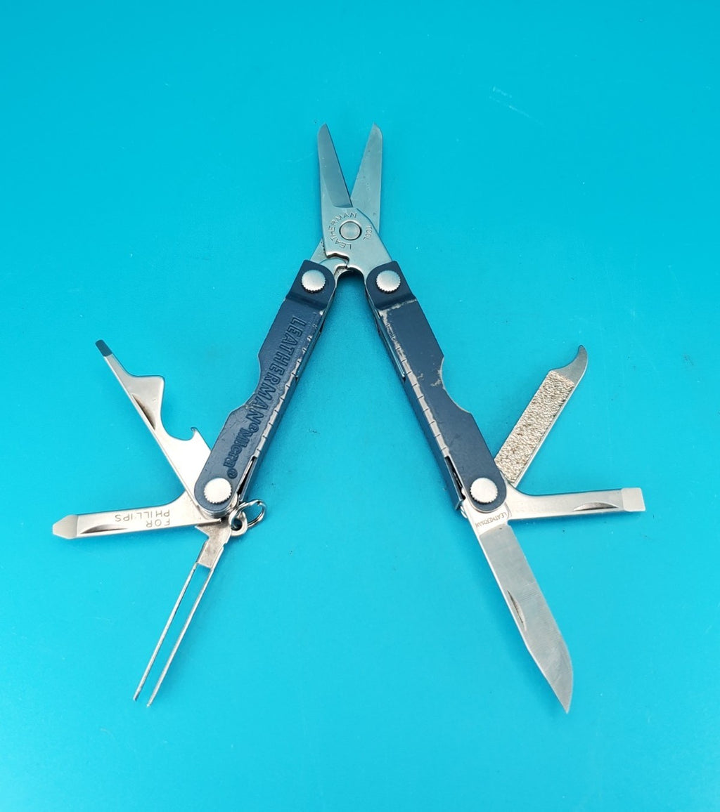 Leatherman Micra Multi-Tool, Knife, Scissors, Key Ring, Blue!