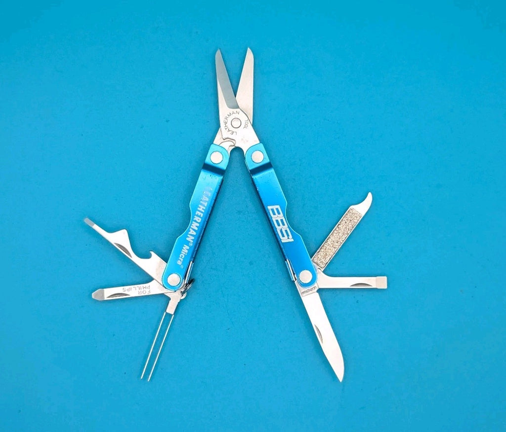 Leatherman Micra Multi-Tool, Knife, Scissors, Key Ring, Blue!