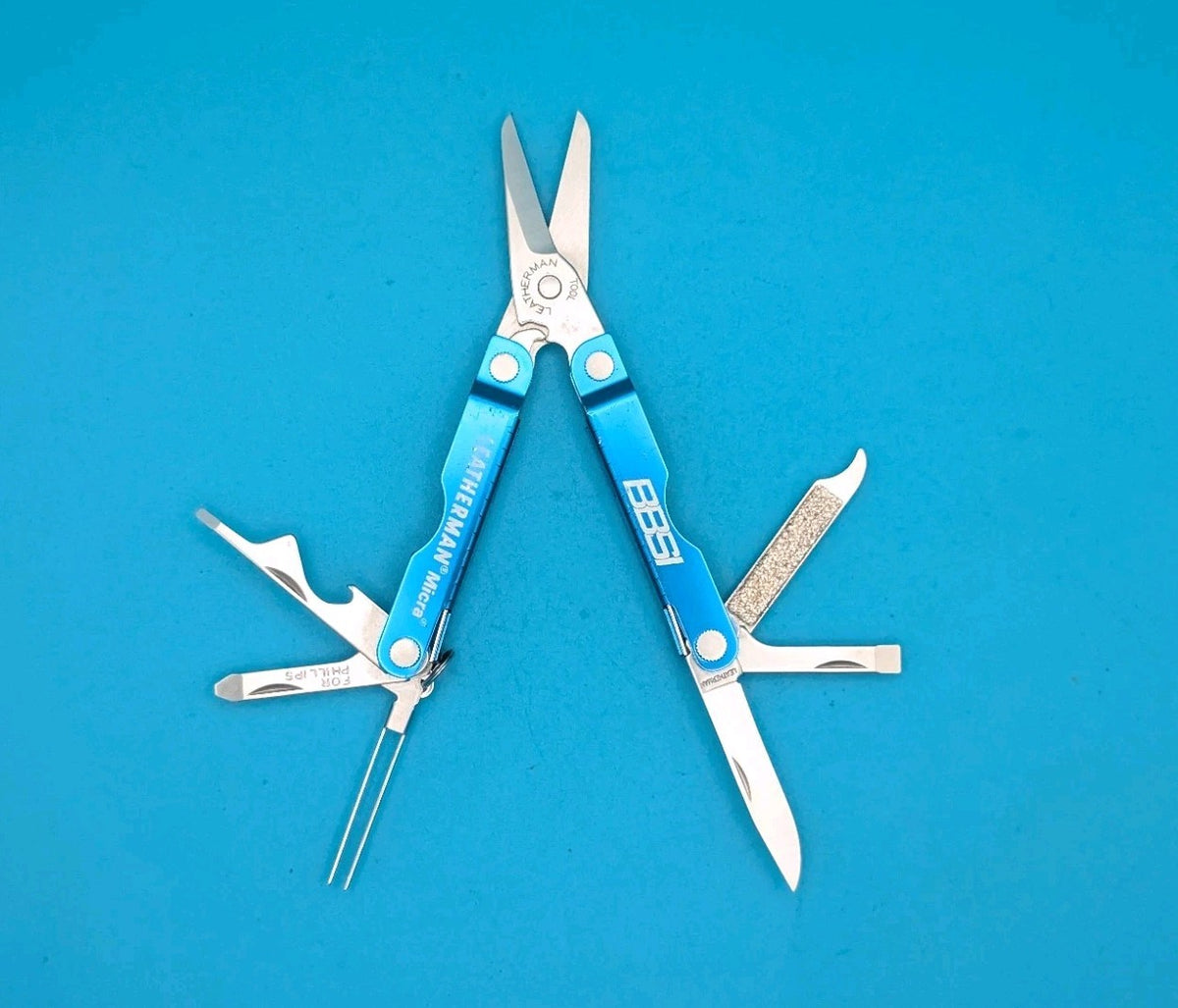 Leatherman Micra Multi-Tool, Knife, Scissors, Key Ring, Blue!