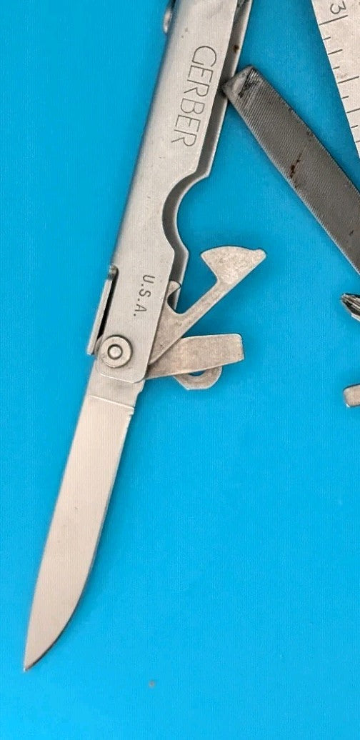 Vintage Gerber Stainless Steel Needlenose MP400 Multi-Tool Pliers! With Sheath!