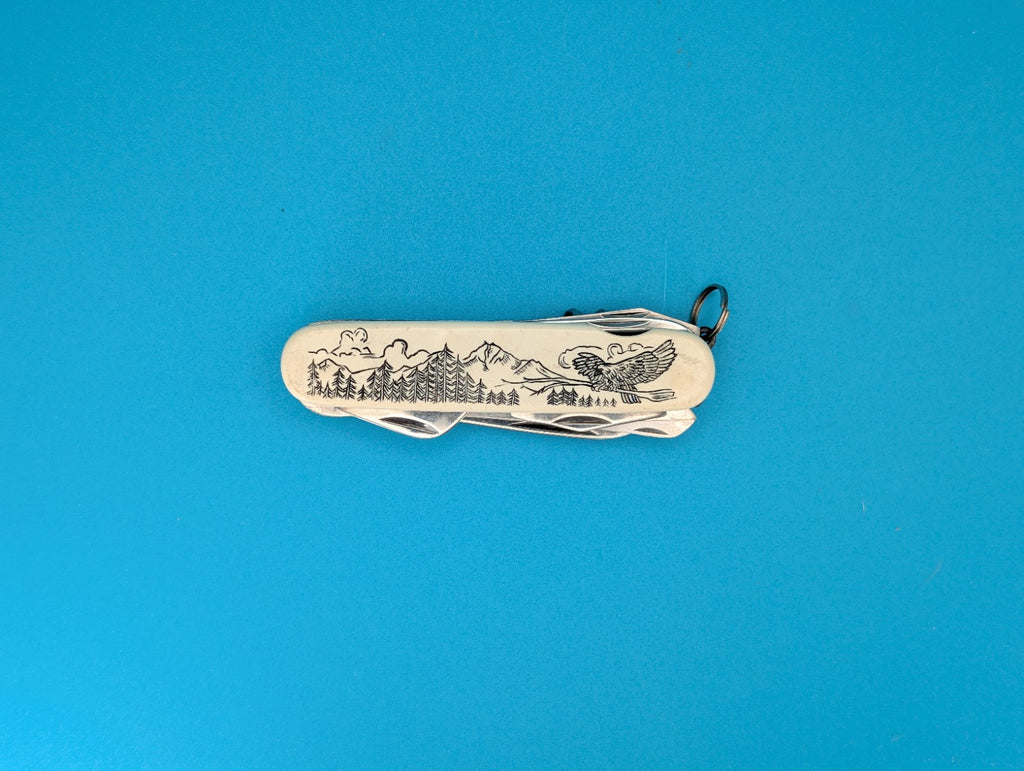 Vintage 200th Anniversary American International Mint Pocket Knife Multi Tool!