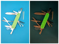 Custom Victorinox Explorer Firefly Green Glow in the Dark Swiss Army Knife! 91mm