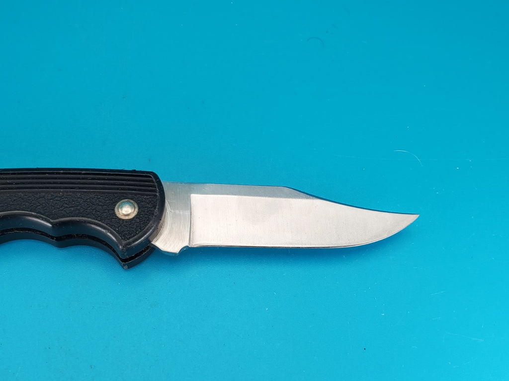 Buck USA 422 Bucklite Black Finger Groove Handle Lockback Knife! 1987 DATE