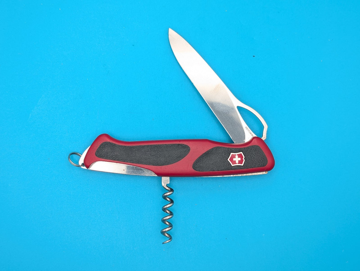Victorinox Rangergrip 63 Black & Red Swiss Army Knife Multi Tool! RARE!
