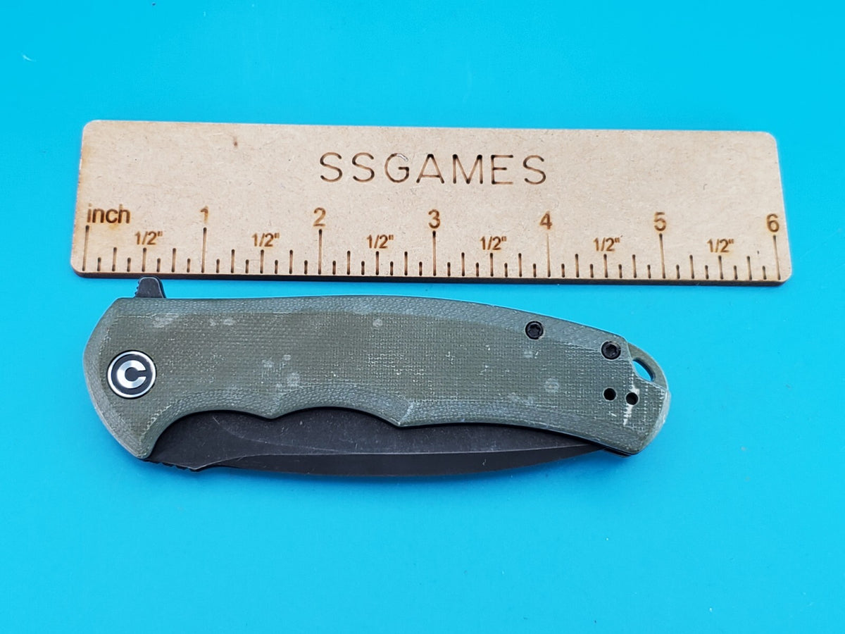 Civivi Praxis Flipper Pocket Knife Liner Lock Plain Edge Stonewashed Blade!