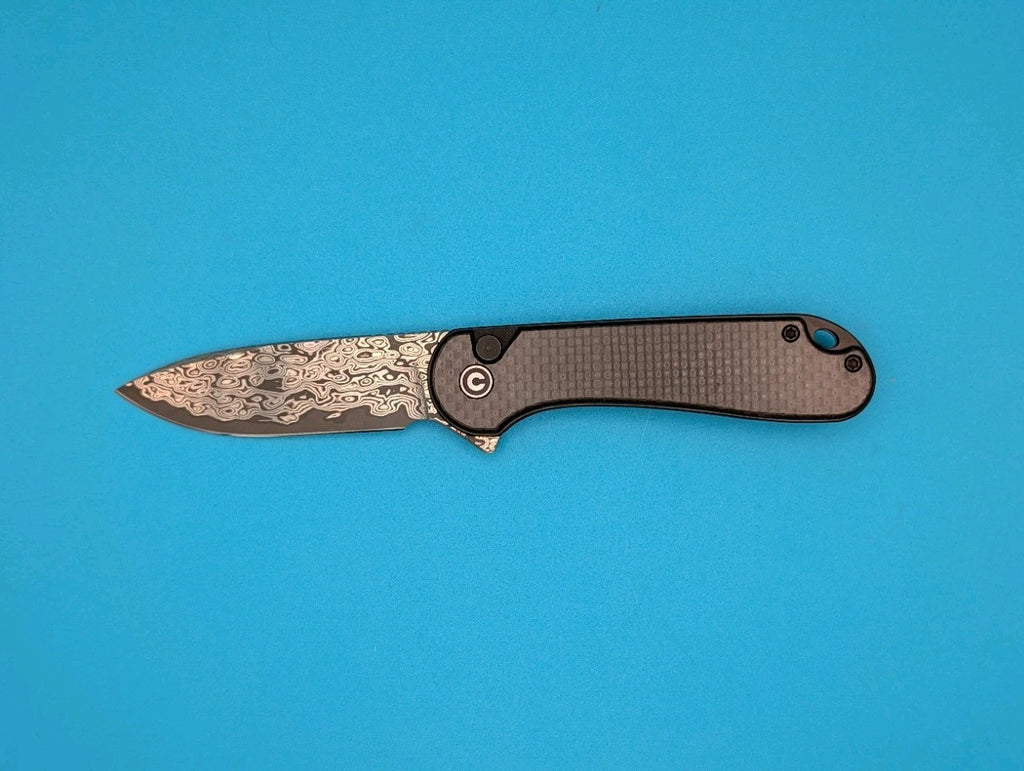 CIVIVI Button Lock Elementum II Flipper Knife Carbon Fiber & G10 Handle