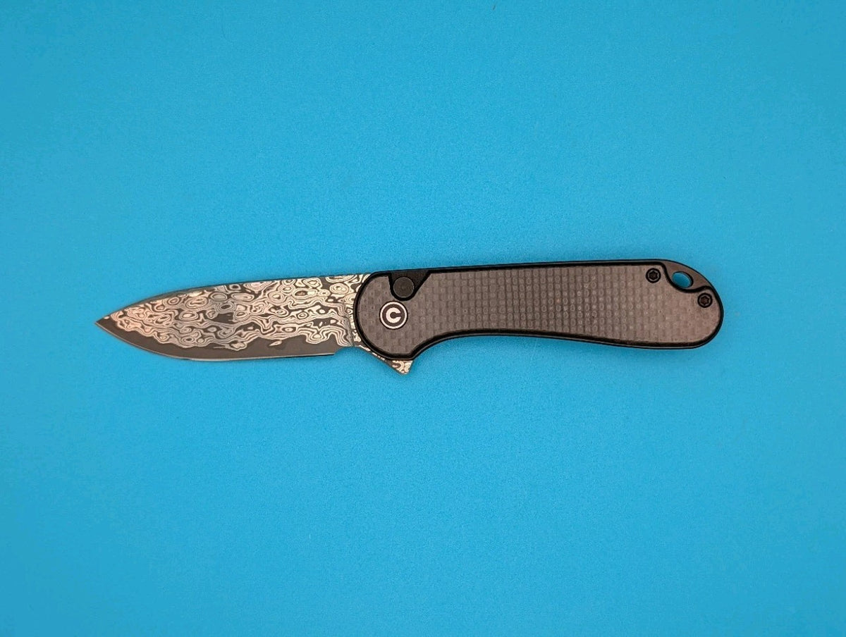 CIVIVI Button Lock Elementum II Flipper Knife Carbon Fiber & G10 Handle