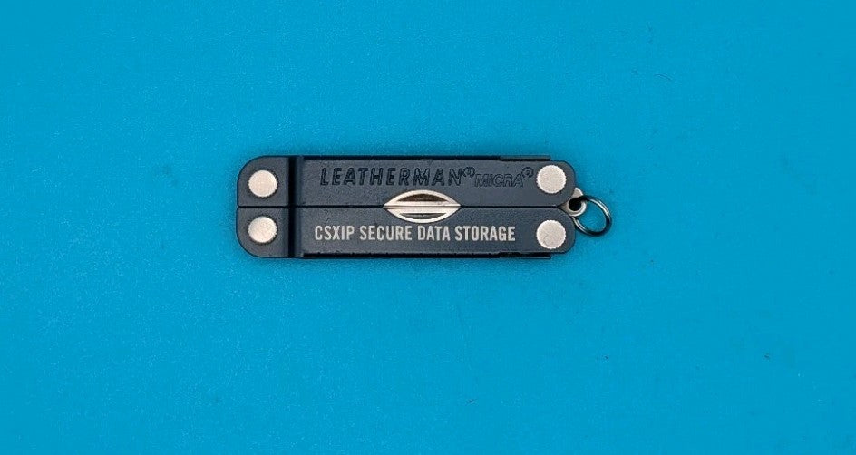 Leatherman Micra Multi-Tool, Knife, Scissors, Key Ring, Blue! CSXIP SECURE DATA