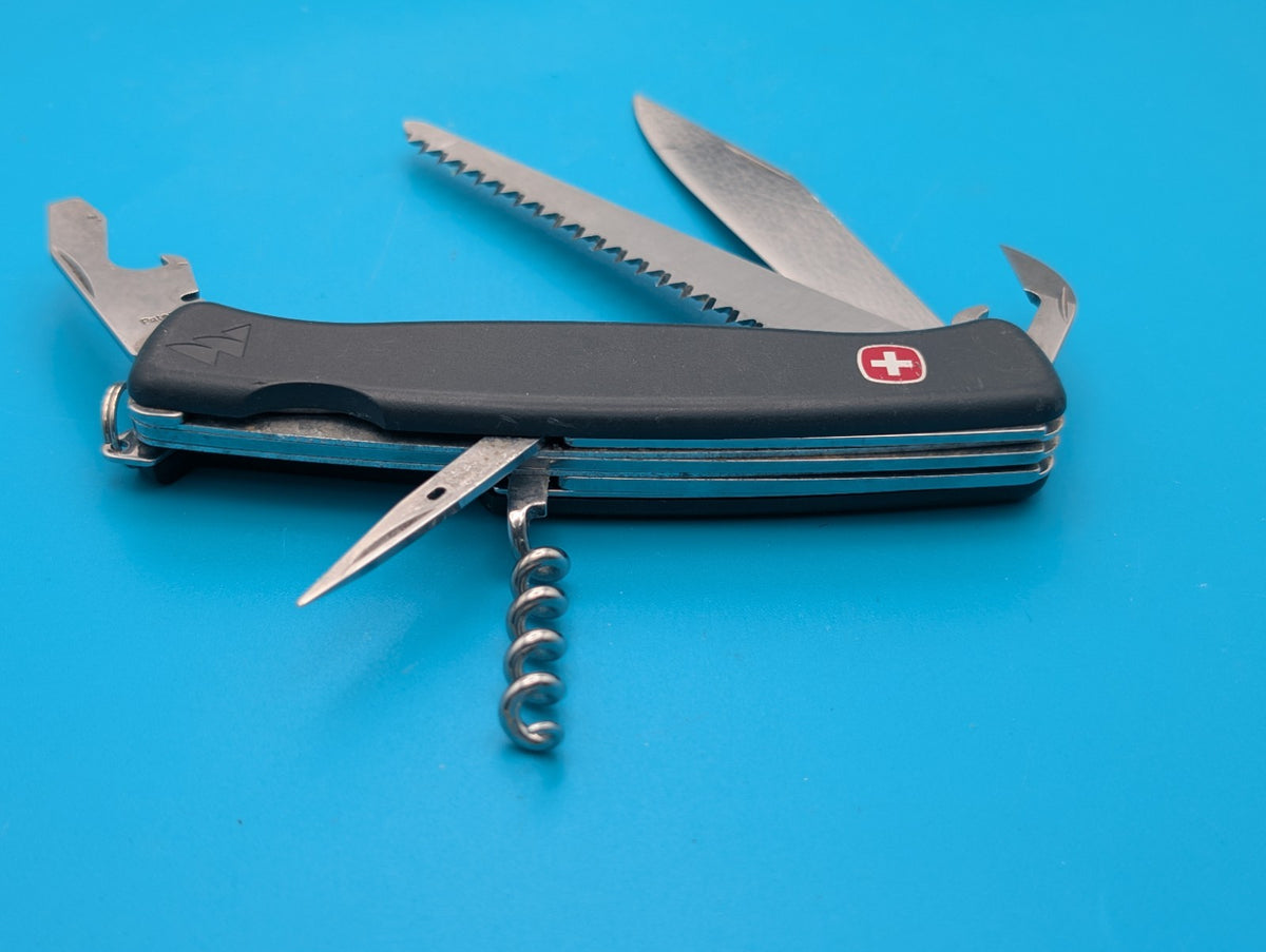 Vintage Wenger Ranger 155 Swiss Army Knife Multi Tool! 130mm