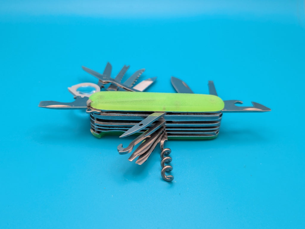 Victorinox Champion Firefly Green Glow in the Dark Swiss Army Knife Multi Tool!