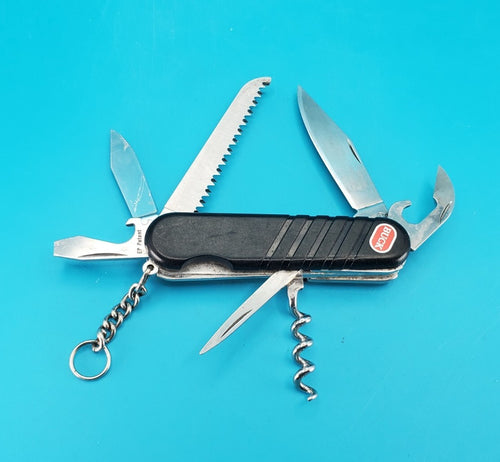 Black Wenger SwissBuck Trekker Swiss Army Knife Multi Tool!