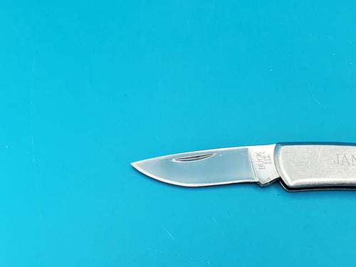 Buck 526 USA Executive Stainless Steel Pocket Knife Plain Edge Lockback, 1994