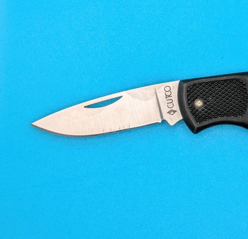 Cutco 1886 Plain Edge Blade USA Lockback Knife! Black Handle!