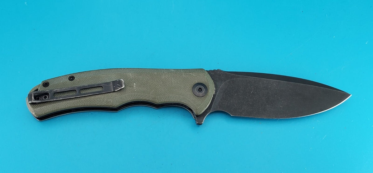 Civivi Praxis Flipper Pocket Knife Liner Lock Plain Edge Stonewashed Blade!