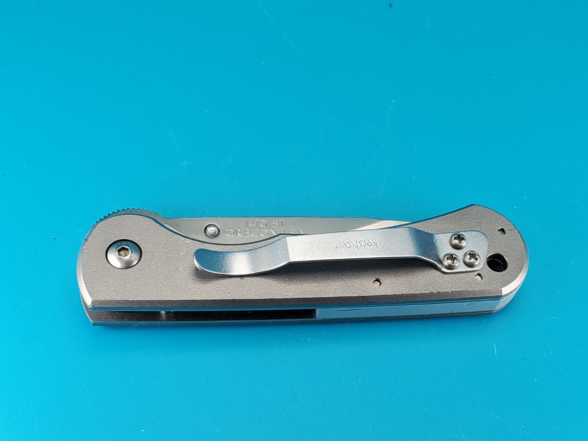 Vintage Kershaw Starkey Ridge Titanium Handle Pocket Knife 1410ST Oregon USA