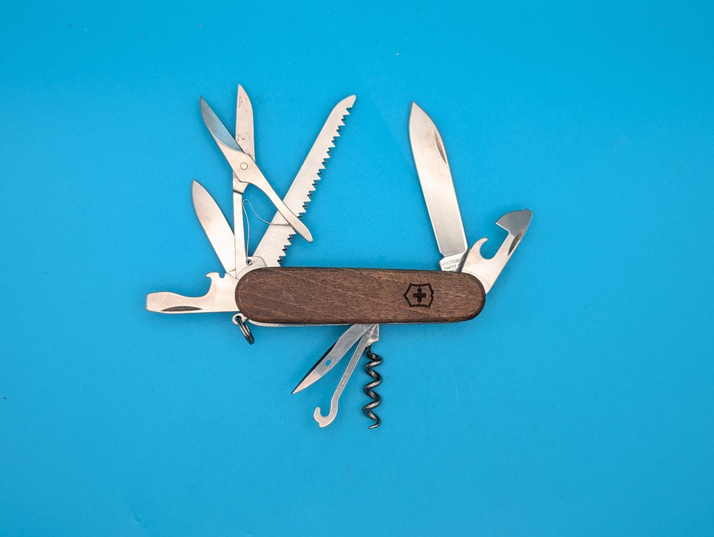 Victorinox Huntsman Wood Swiss Army Knife Multi Tool!