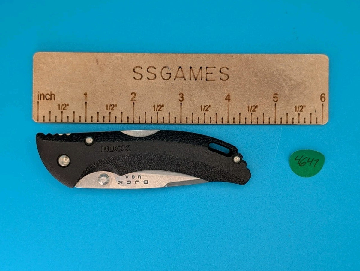 Buck USA 285 Black Handle Lockback Folding Pocket Knife!