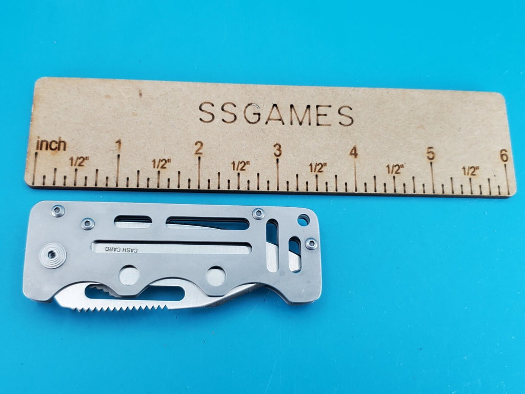 SOG Cash Card Frame Lock Knife Stainless Steel Money Clip!