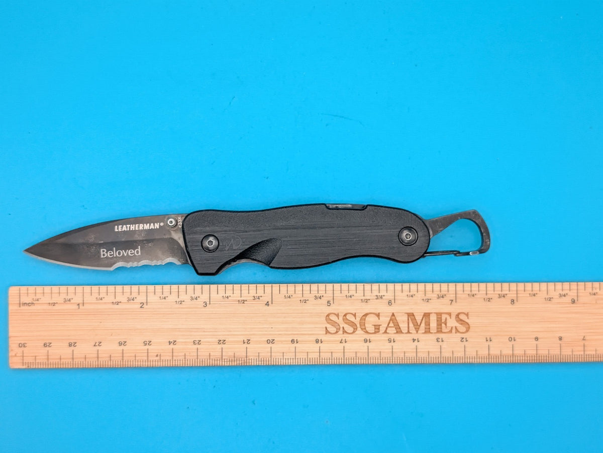 Leatherman Crater C33X Combo Edge Pocket Knife! Black!