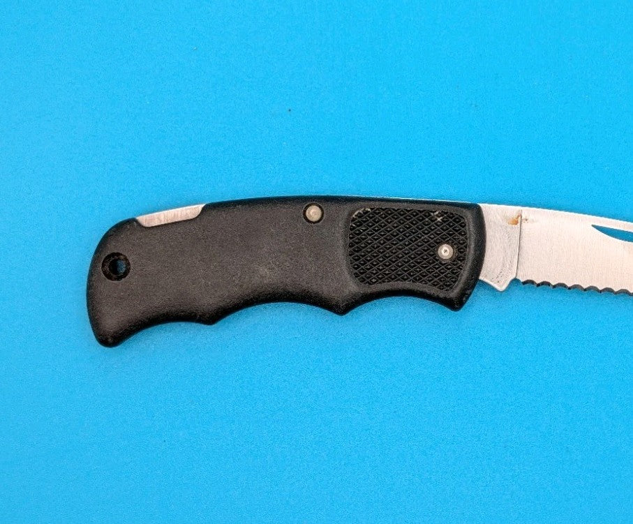 Cutco 1886 Serrated Edge Blade USA Lockback Knife! Black Handle! *HOSS*