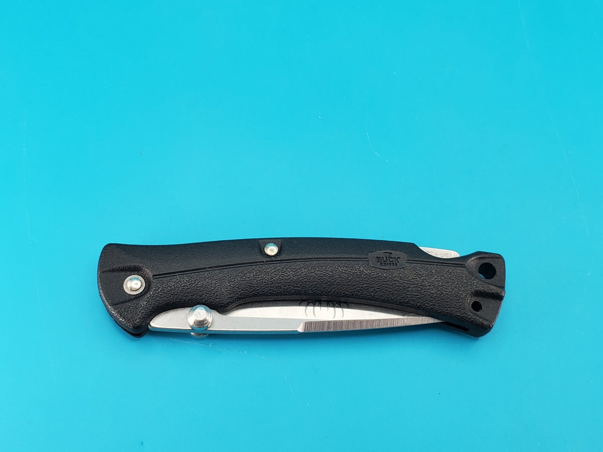 Buck USA Buckmasters 484 Pocket Knife Dated 2014 Plain Blade Black Handle