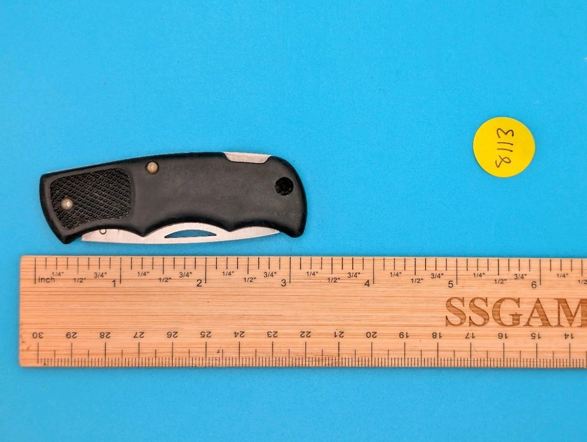 Cutco 1886 Serrated Edge Blade USA Lockback Knife! Black Handle! *LUND*