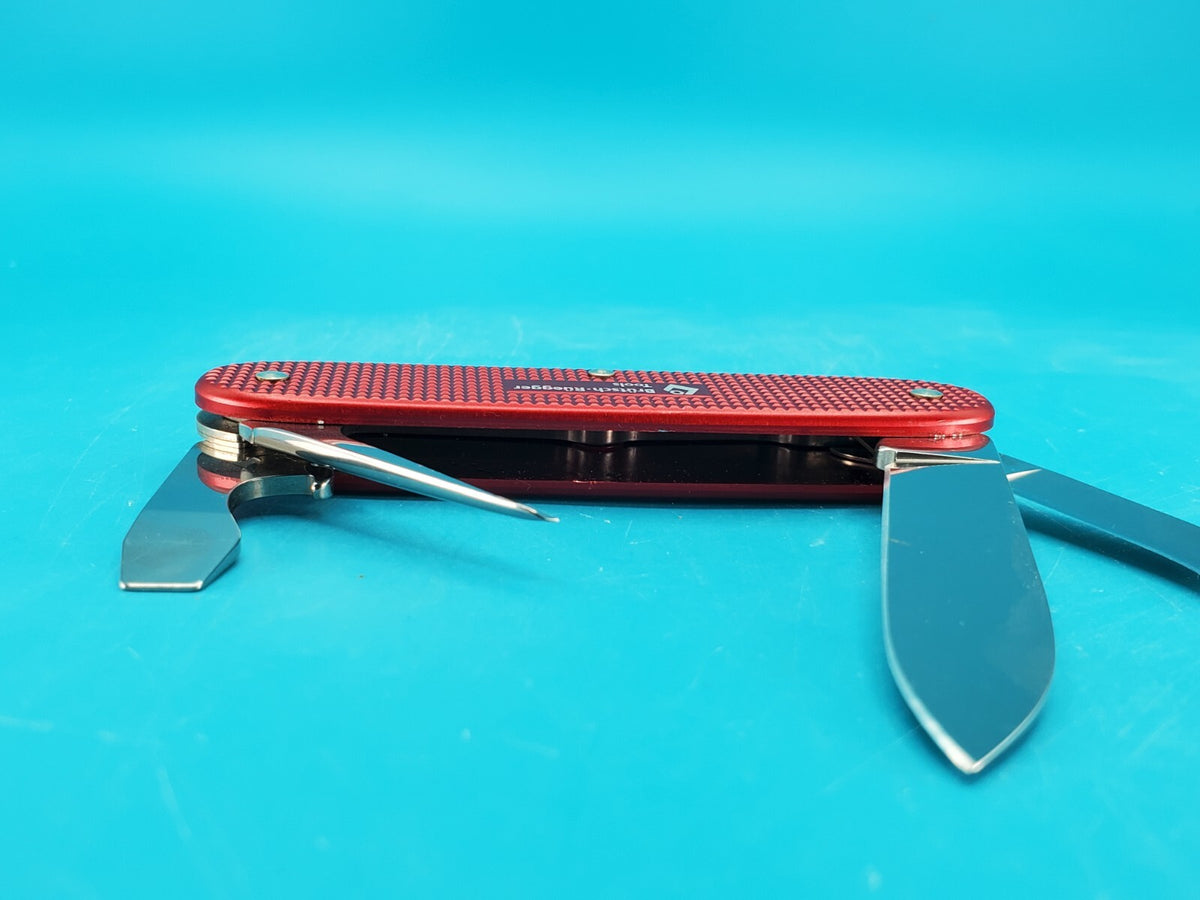 Victorinox Pioneer Rancher Red Alox Swiss Army Knife Multi Tool! RARE!