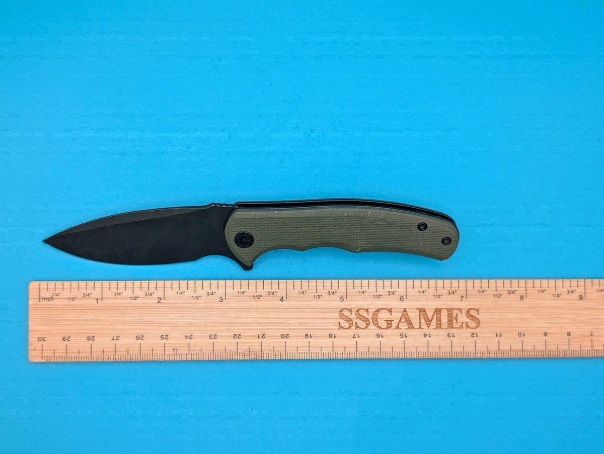 Civivi Mini Praxis Flipper Pocket Knife Liner Lock Plain Edge Blade! Olive Green