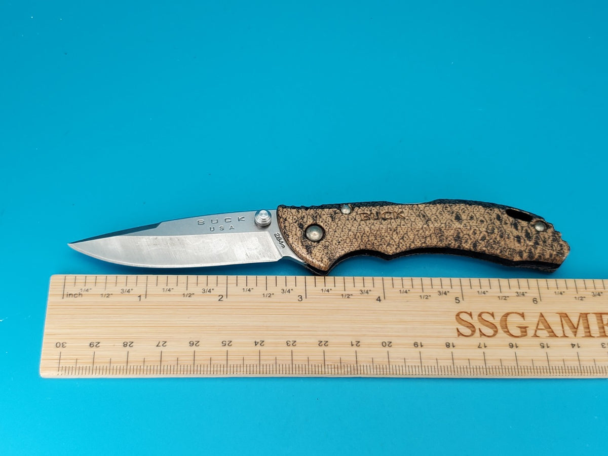 Buck USA 284 Lockback Folding Pocket Knife! COPPERHEAD SNAKE DESIGN