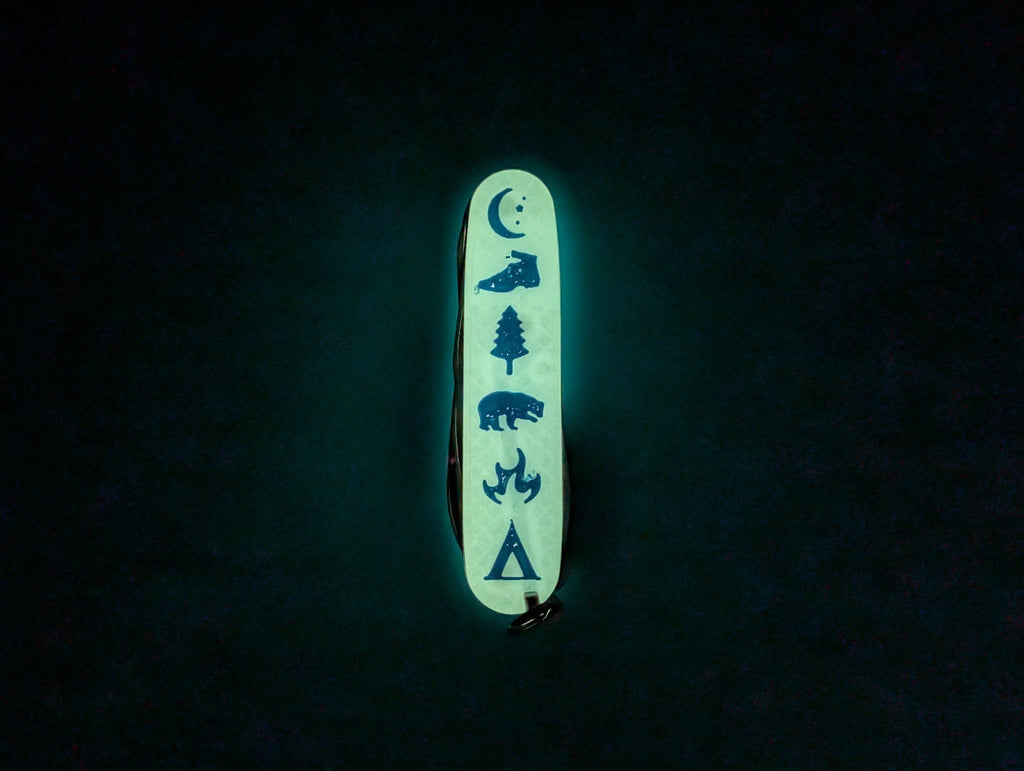 Custom Victorinox Huntsman Glow in the Dark Swiss Army Knife