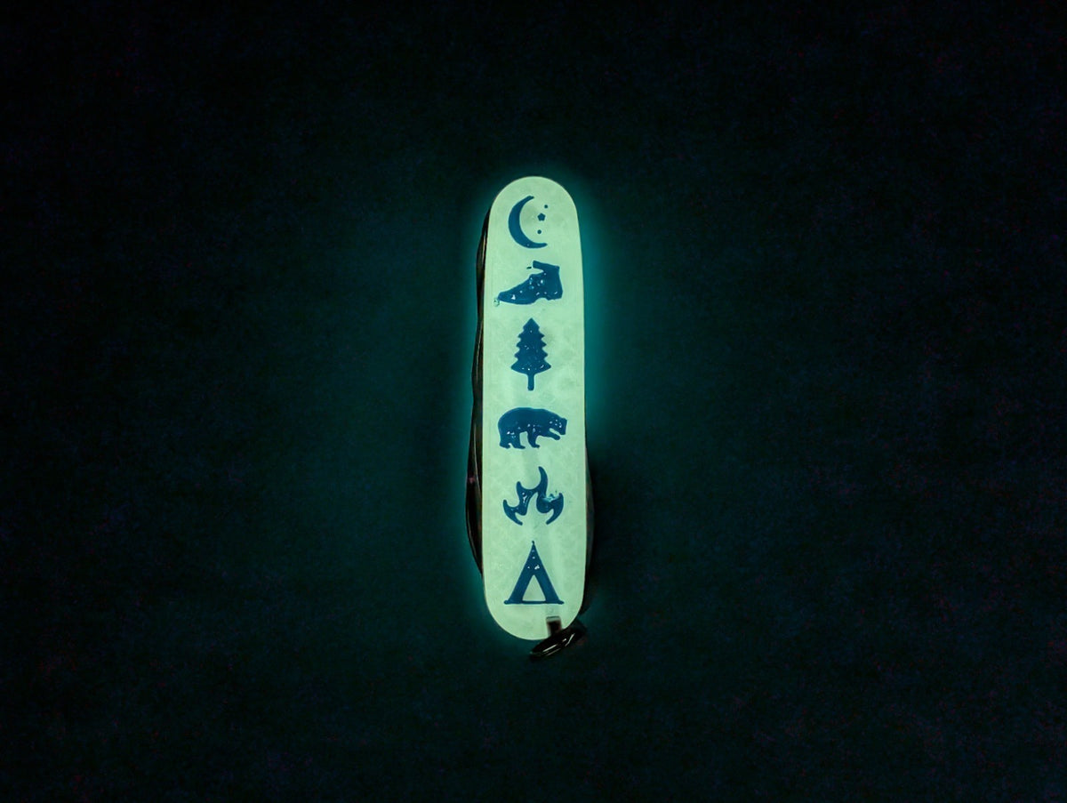 Custom Victorinox Huntsman Glow in the Dark Swiss Army Knife Multi Tool!