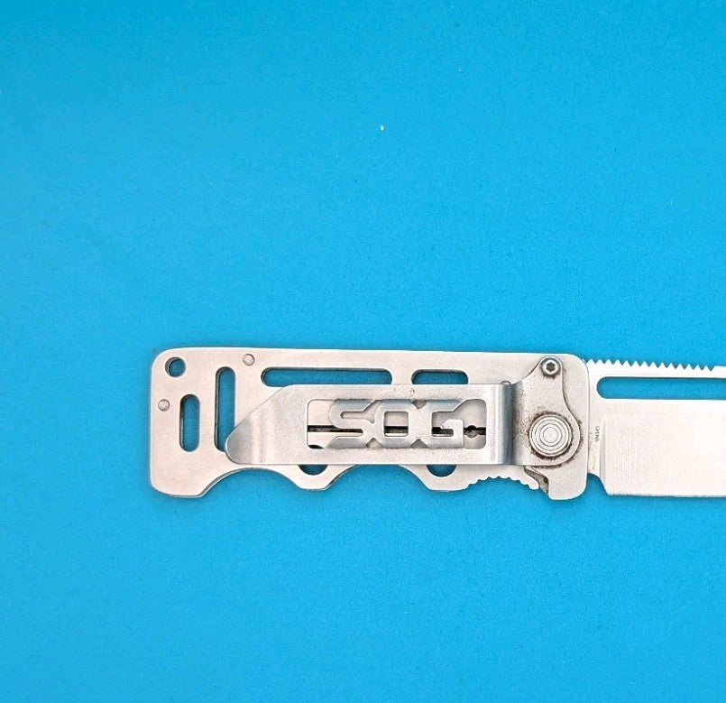 SOG Cash Card Frame Lock Knife Stainless Steel Money Clip!
