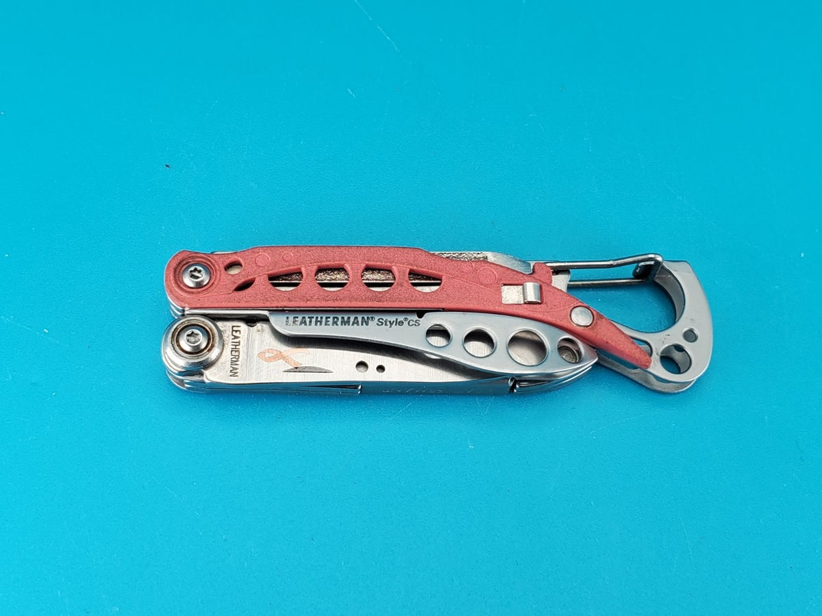 Rare Early Retired PINK Leatherman Style CS Multitool, Cancer Foundation
