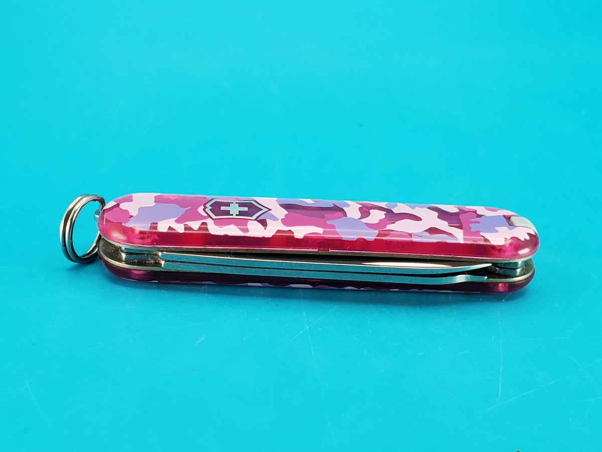 Victorinox Classic SD Swiss Army Knife 3 Tool Pocket Knife! PINK CAMO!