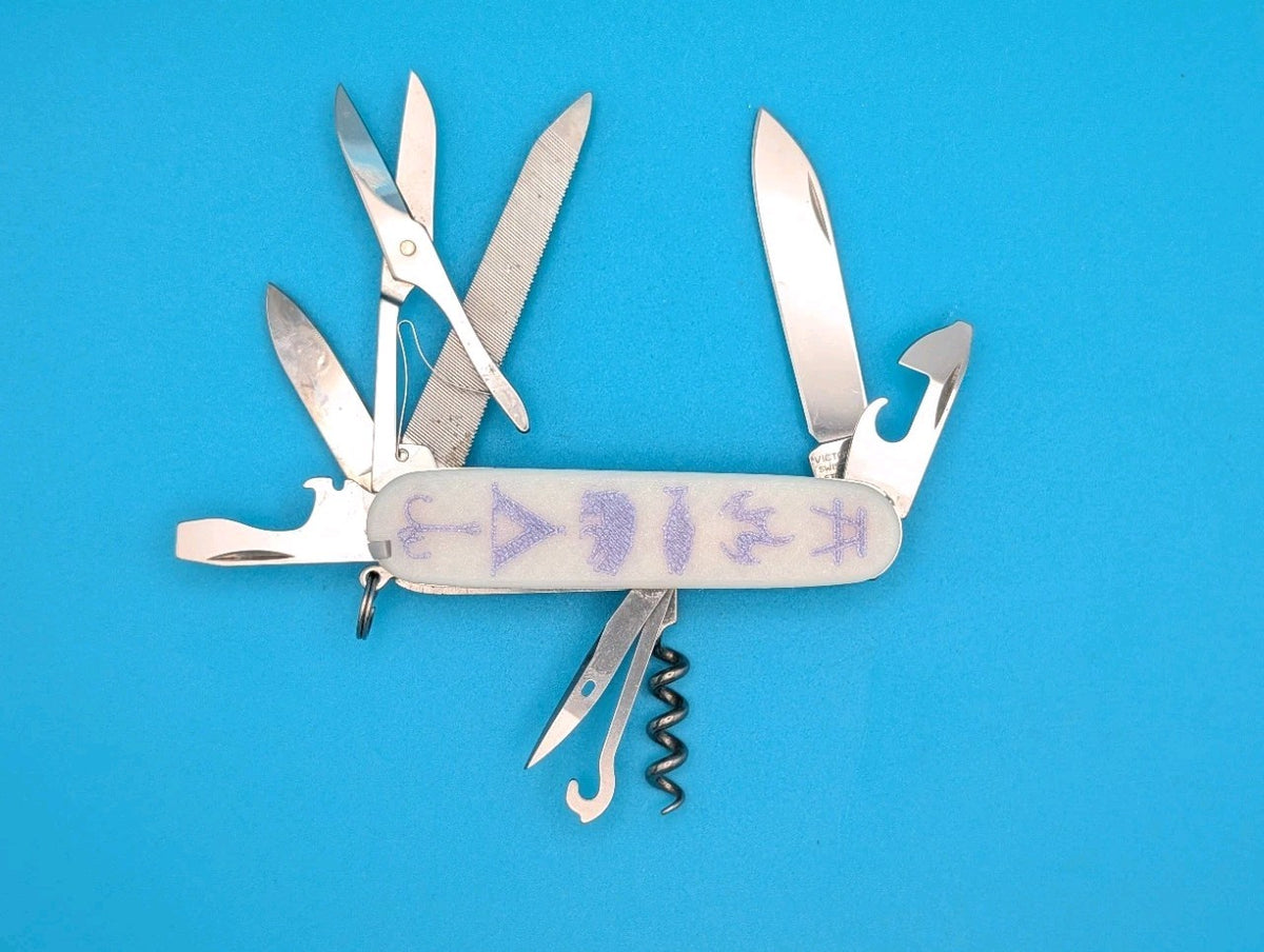 Custom Victorinox Mountaineer Glow in the Dark Swiss Army Knife Multi Tool!