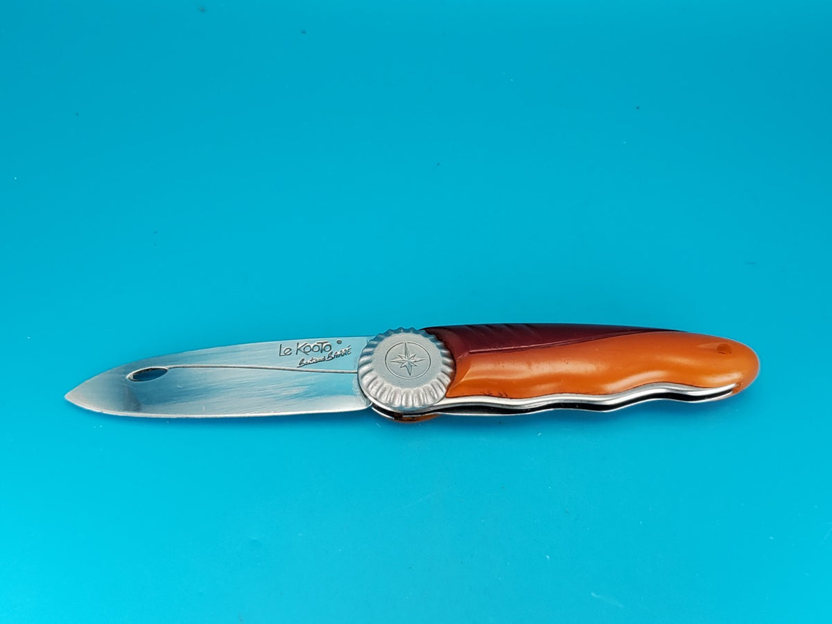RARE FLORINOX FRANCE LE KOOTO DESIGN BY BARRE WHEEL OPENER LINERLOCK KNIFE!