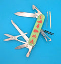 Custom Victorinox Huntsman Firefly Green Glow in the Dark Swiss Army Knife! 91mm