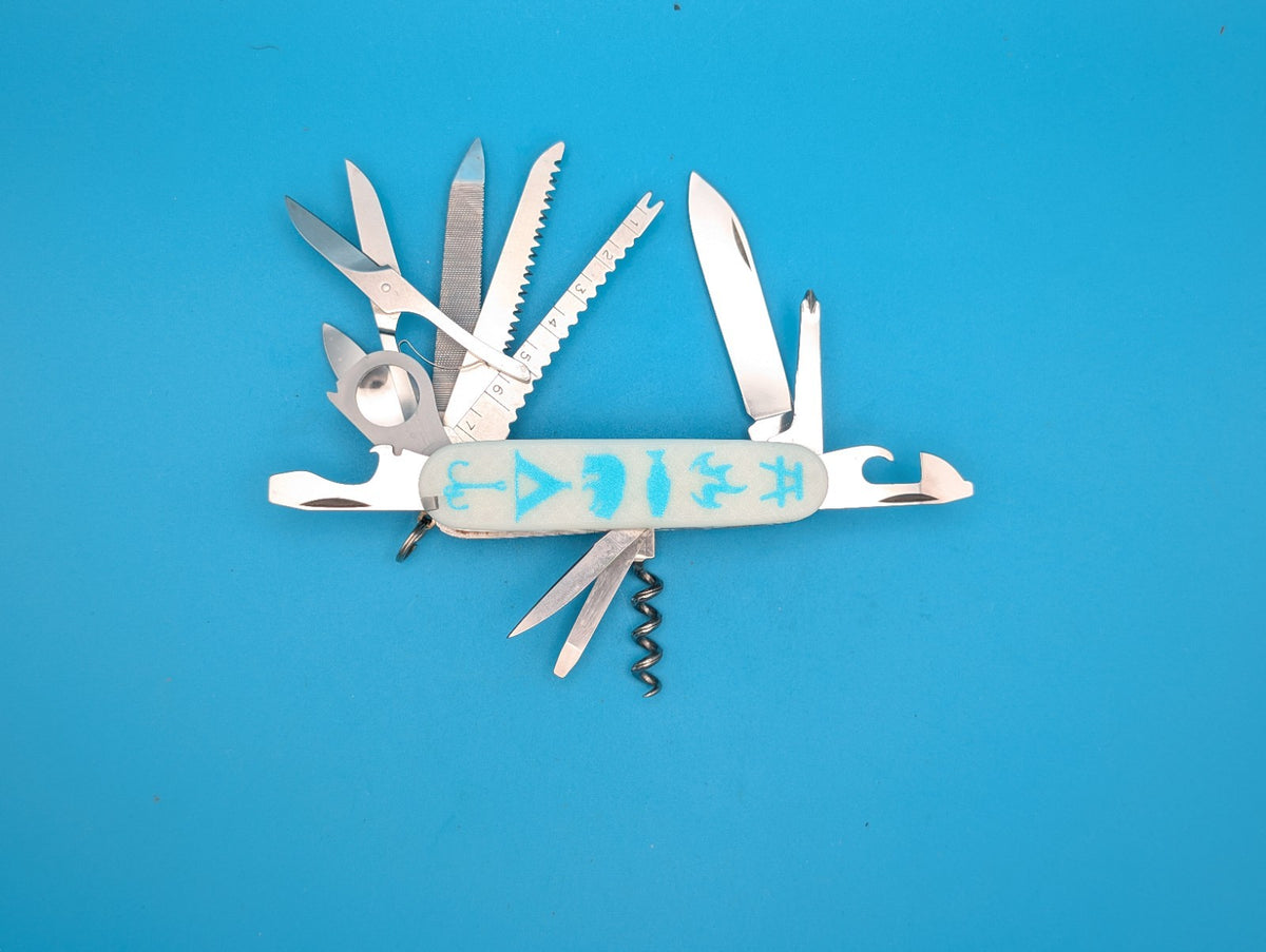 Custom Victorinox Champion Glow in the Dark Swiss Army Knife Multi Tool!