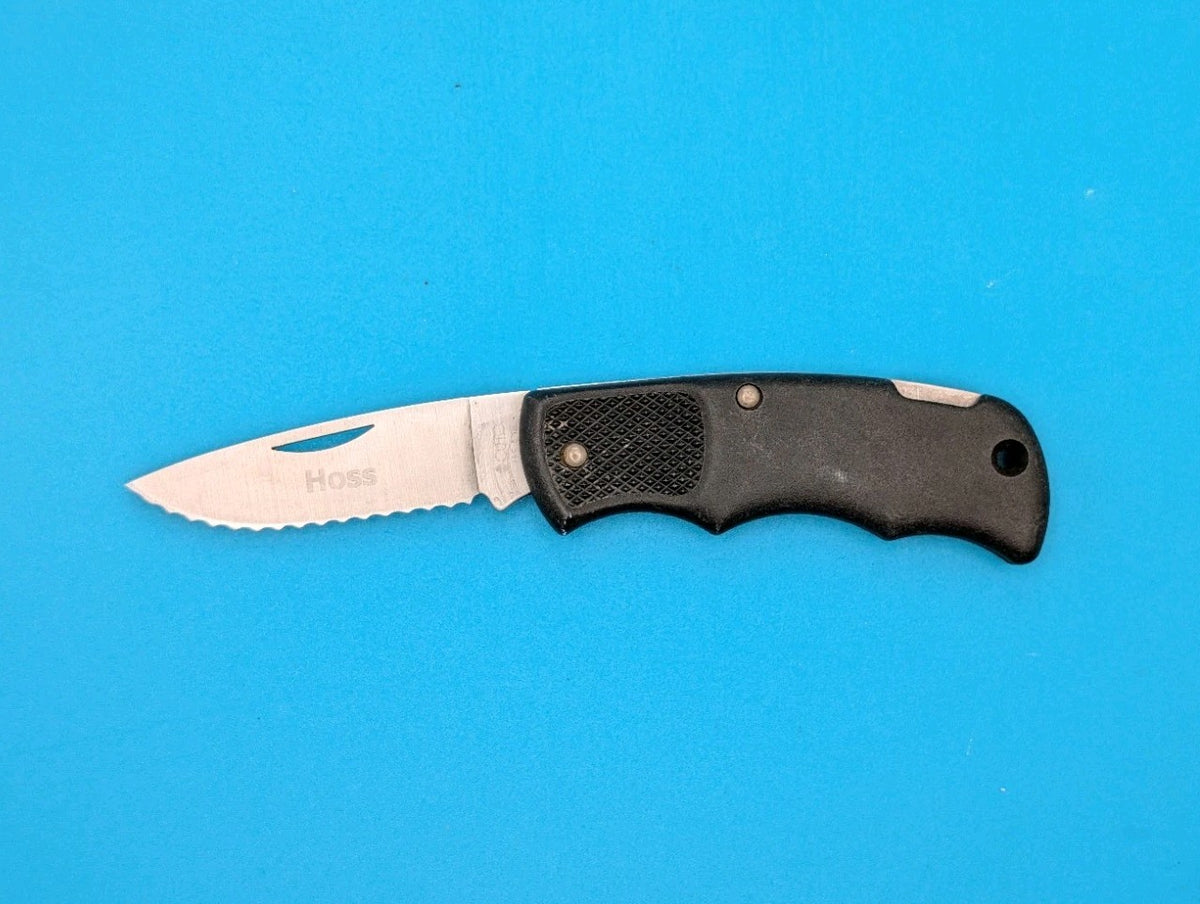 Cutco 1886 Serrated Edge Blade USA Lockback Knife! Black Handle! *HOSS*