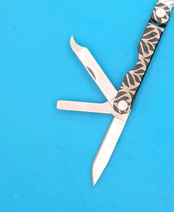 Leatherman Micra Multi-Tool, Knife, Scissors, Key Ring, Custom Pattern!