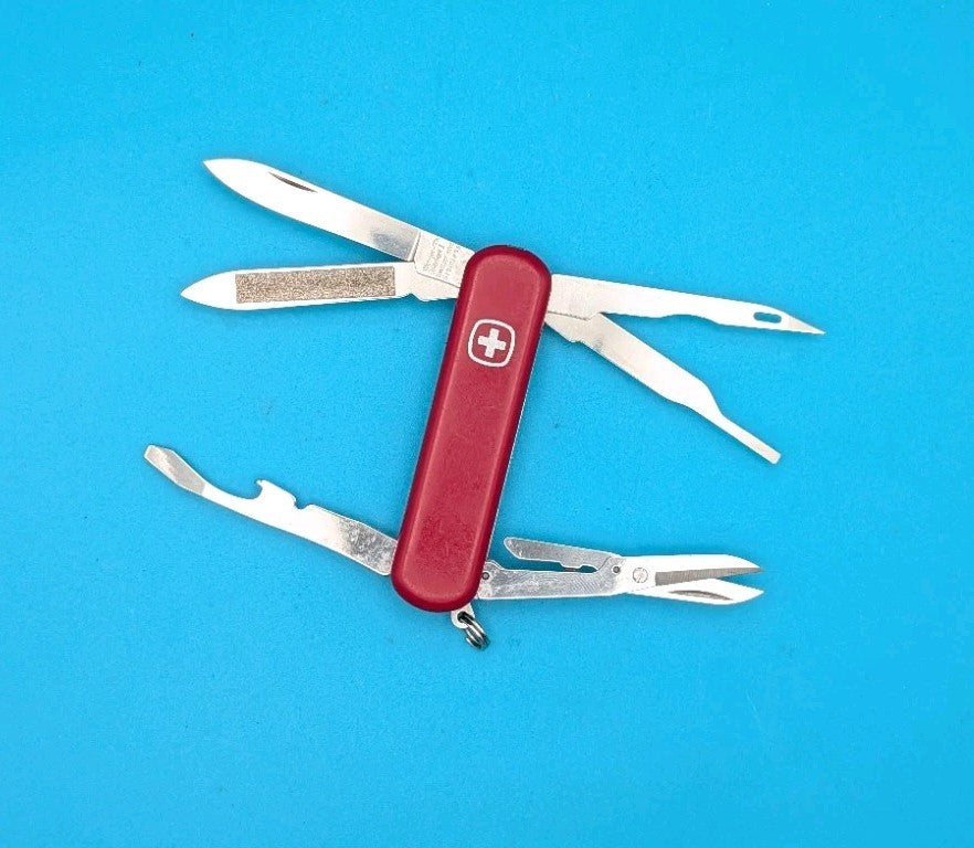 Vintage Wenger Pocket Tool Chest 65mm Red Swiss Army Knife Multi Tool!