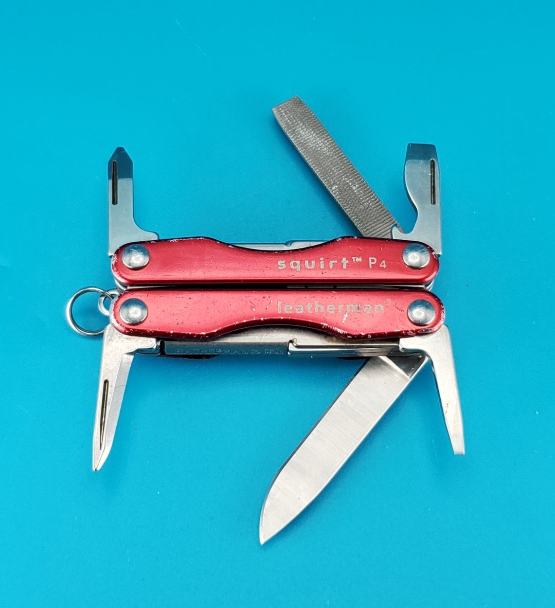 Leatherman Squirt P4 Multi-Tool, Key Ring, Retired, Red
