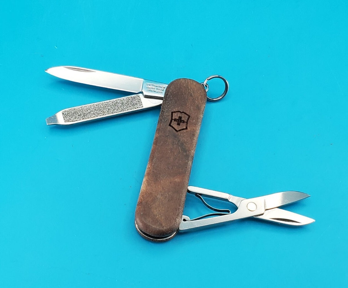 Victorinox Classic SD Walnut Wood Swiss Army Knife Multi Tool! 58mm
