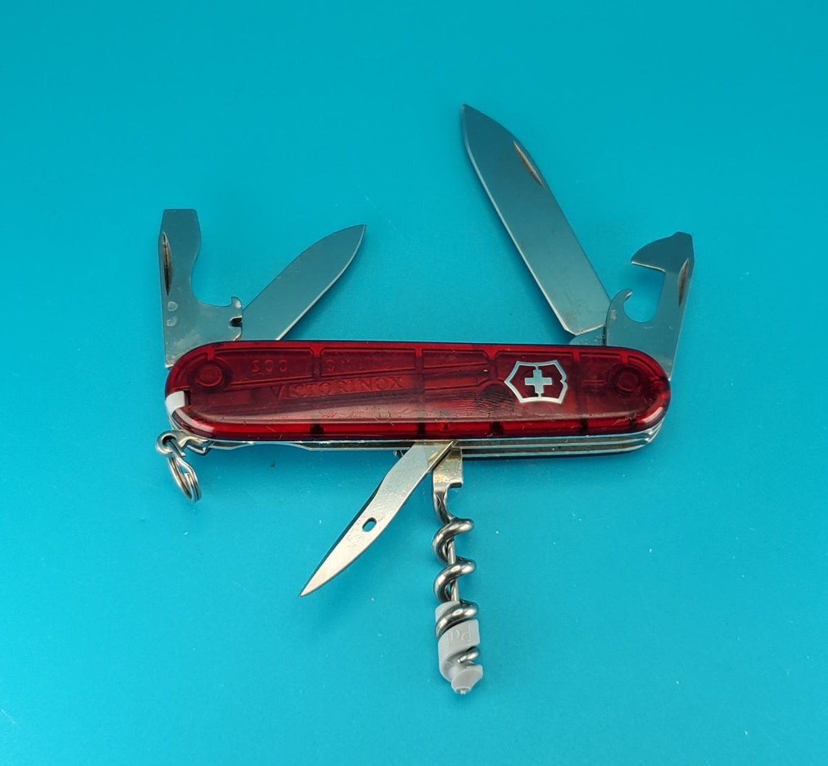 Victorinox Spartan Plus Swiss Army Knife Multi Tool! RED TRANSLUCENT! RETIRED
