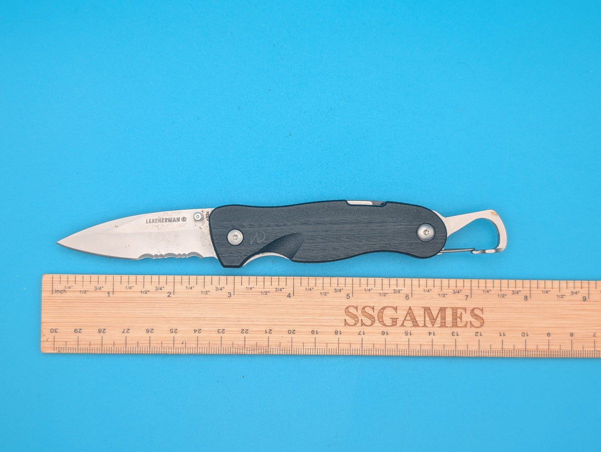 Leatherman Crater C33X Combo Edge Pocket Knife! Black!