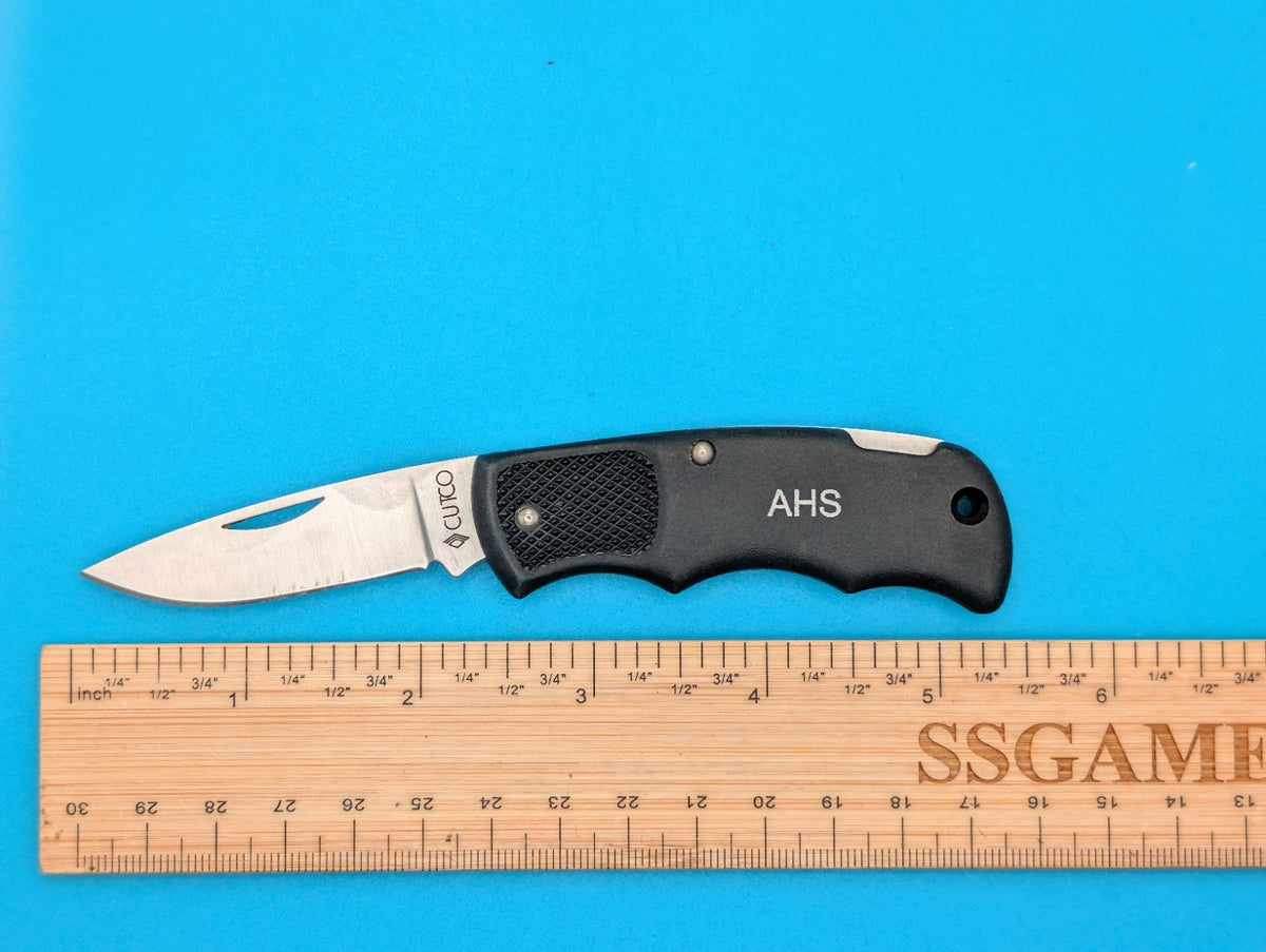 Cutco 1886 Plain Edge Blade USA Lockback Knife! Black Handle!