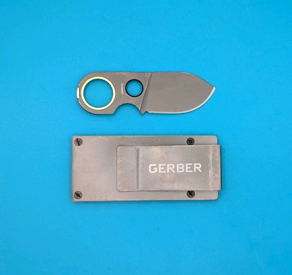 Gerber GDC Money Clip Knife Finger Loop EDC Credit Card Holder G10