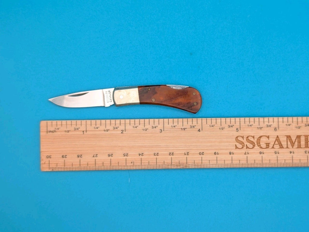 Vintage Edgemark Cavalier Pocket Knife 11-332 Stainless Lockback Japan